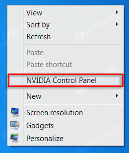 anh 3 chon NVIDIA Control Panel - Hướng dẫn điều chỉnh độ sáng tối cho Win 7