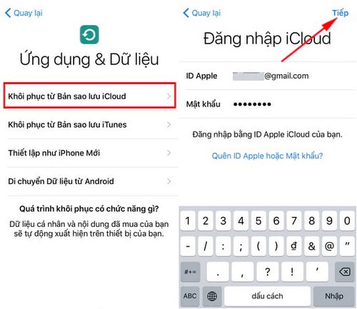 anh 3 khoi phuc ban sao lu va an tiep - Hướng dẫn cách tải ảnh từ icloud về iphone