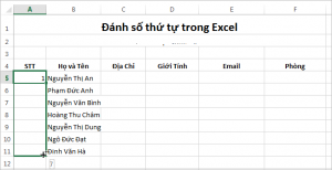 danh so thu tu trong excel 3 095126 300x154 - Hướng dẫn cách đánh số thứ tự trong excel