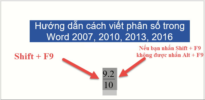 cach viet phan so trong word huong dan cach viet phan so trong word 2007 2010 2013 2016 21 .3666 - Hướng dẫn cách viết phân số trong word chi tiết